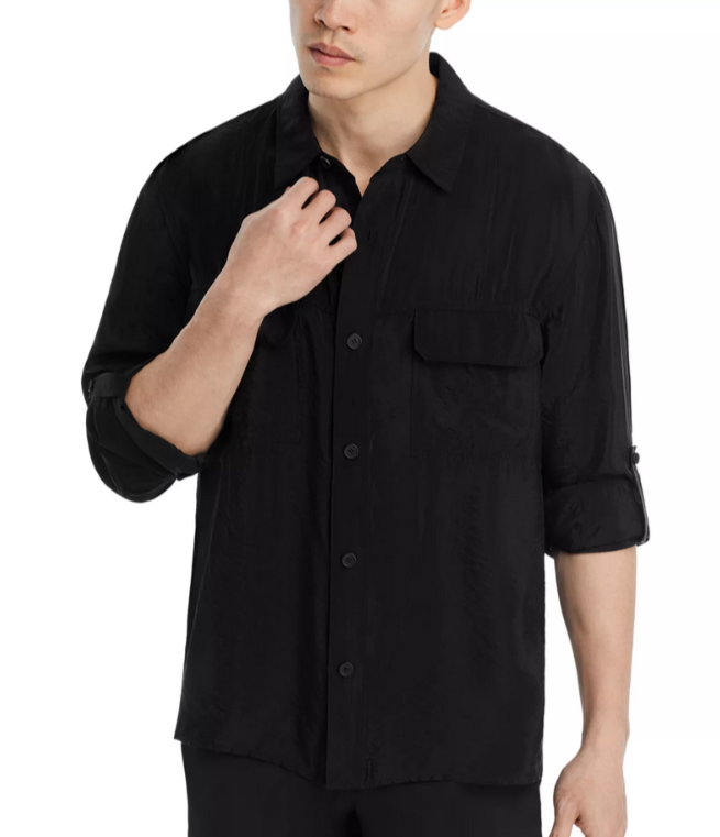 SIMKHAI Dennis Button Front Utility Shirt MSRP $395