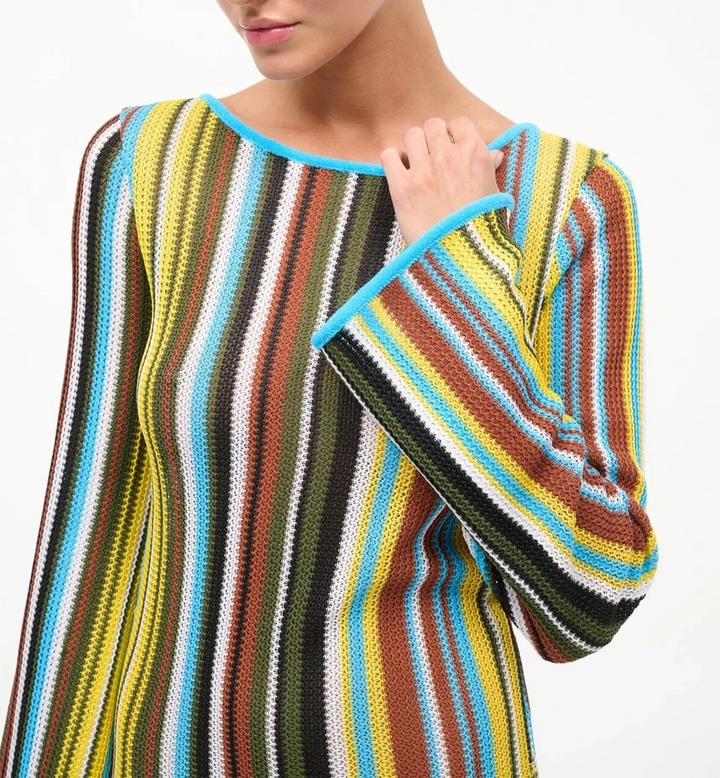 Staud Lorena Dress Skate Stripe MSRP $345