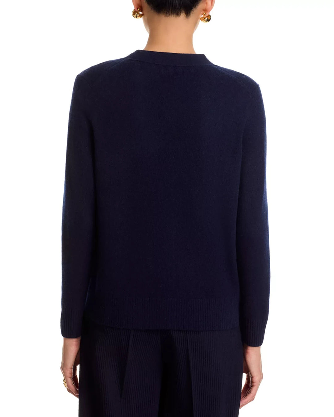 C by Bloomingdale's 100% Cashmere V Neck Cardigan Sweater MSRP $188