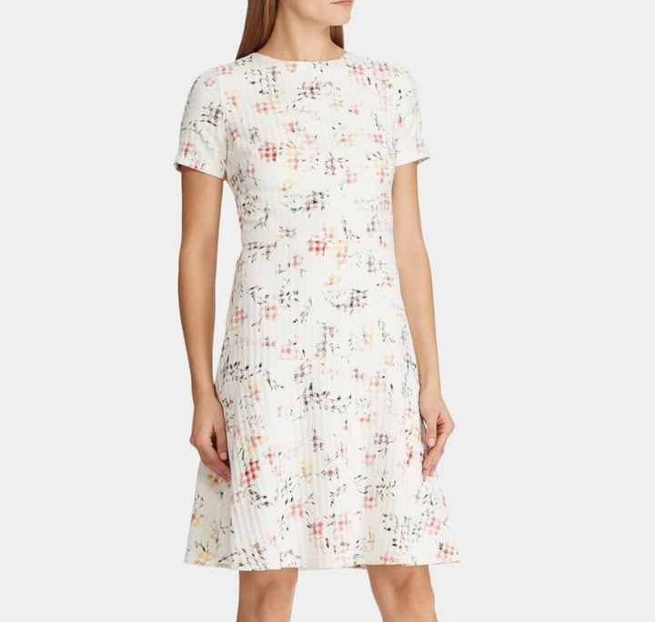 LAUREN Ralph Lauren Printed Fit & Flare Dress MSRP $165