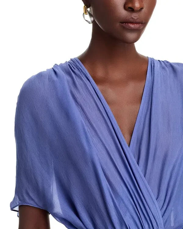 VANESSA BRUNO Edjie Belted Fit & Flare Dress MSRP $525