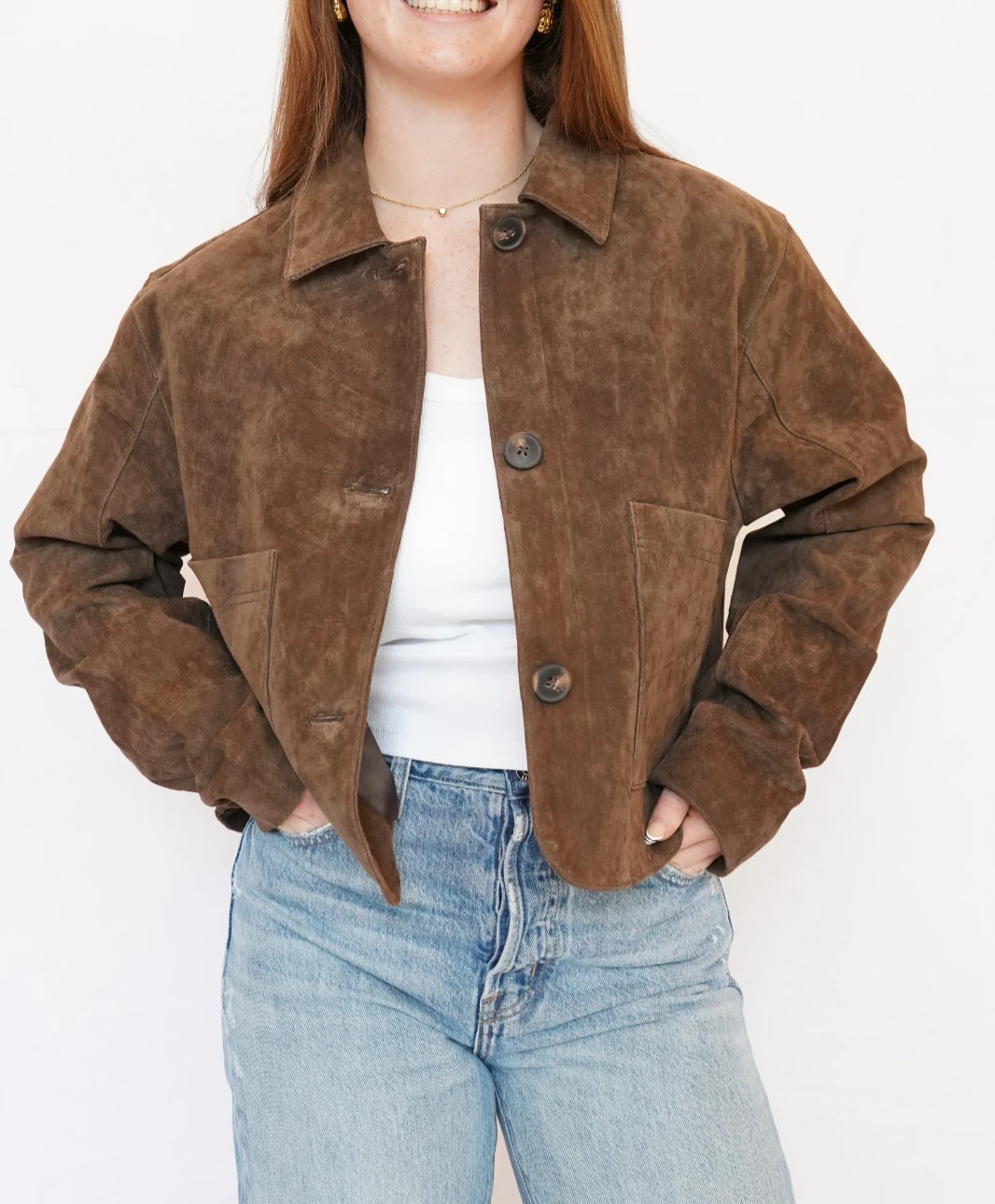 BLANKNYC Suede Crop Jacket MSRP $198