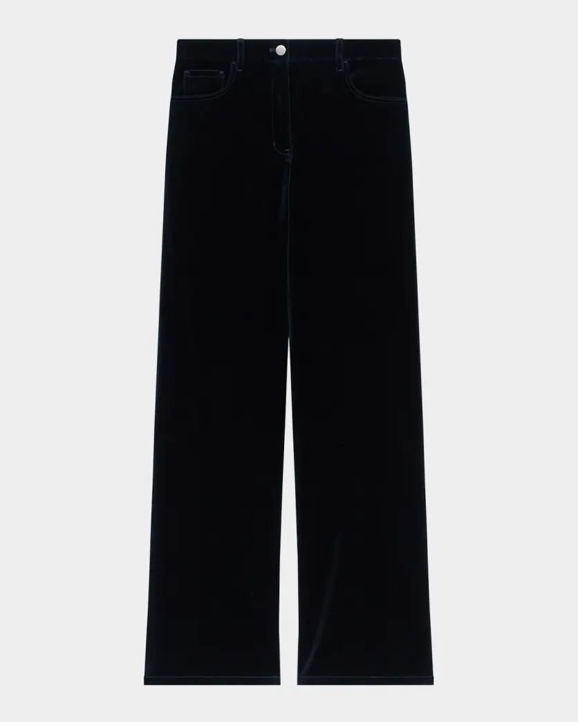 Theory Relaxed Straight Velvet Jeans MSRP $345