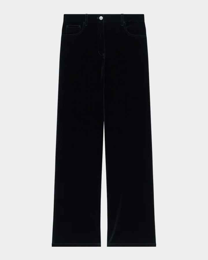 Theory Relaxed Straight Velvet Jeans MSRP $345