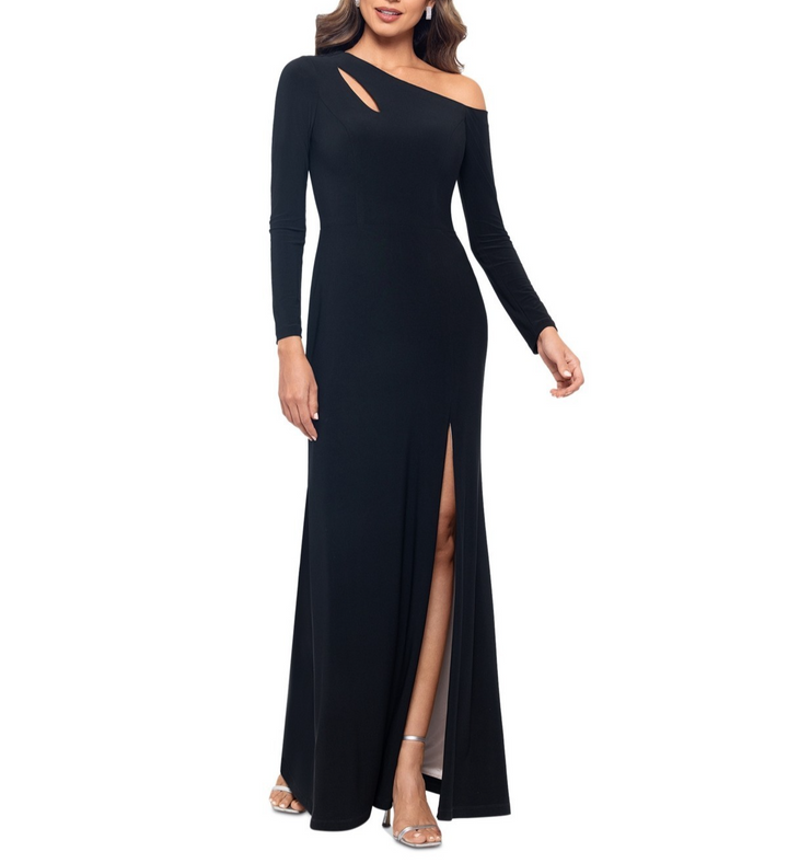 Xscape Women's Cutout Off-the-Shoulder Jersey Dress MSRP $219