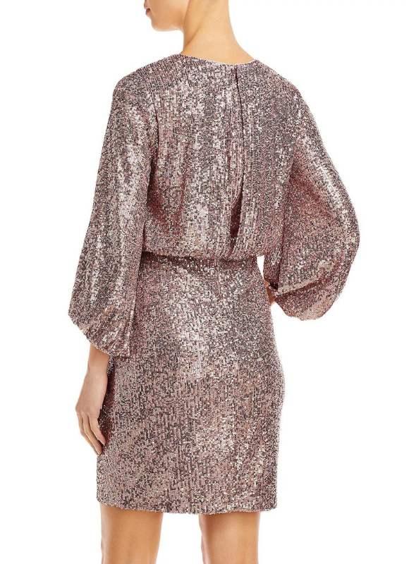 Eliza J Long Sleeved Sequinned Dress MSRP $178 Size 16