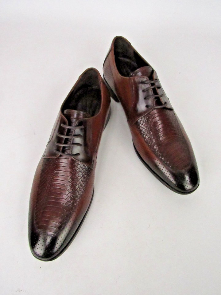 Premium Perforated Calf Leather Men’s Derby Shoes – Handcrafted Size EU 41