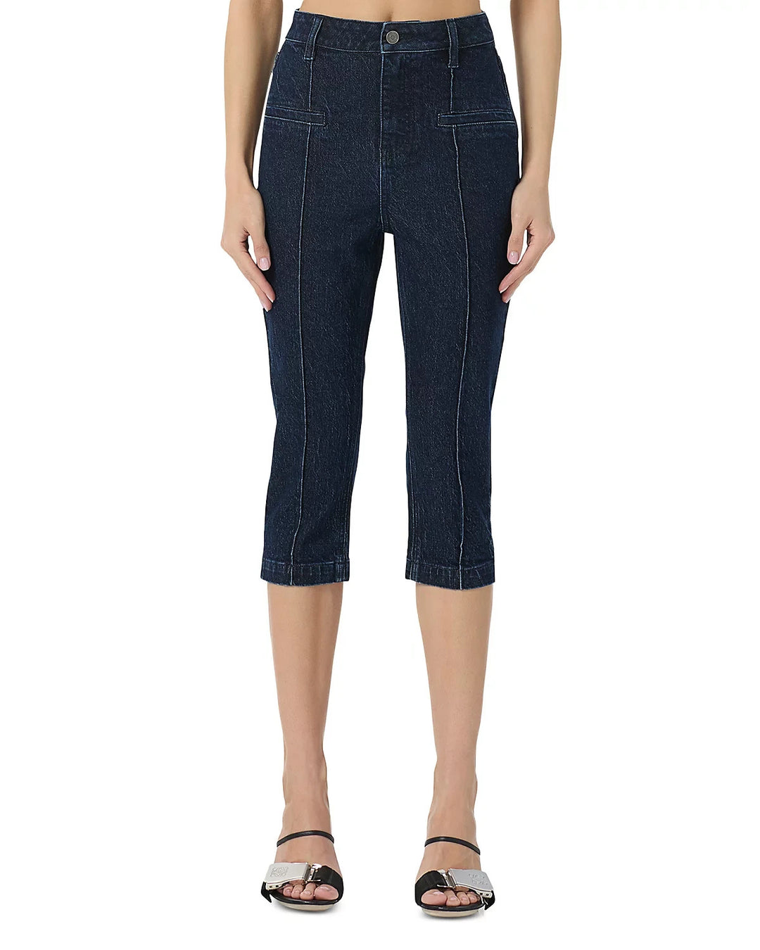 AFRM High Rise Pixie Seamed Cropped Jeans MSRP $88