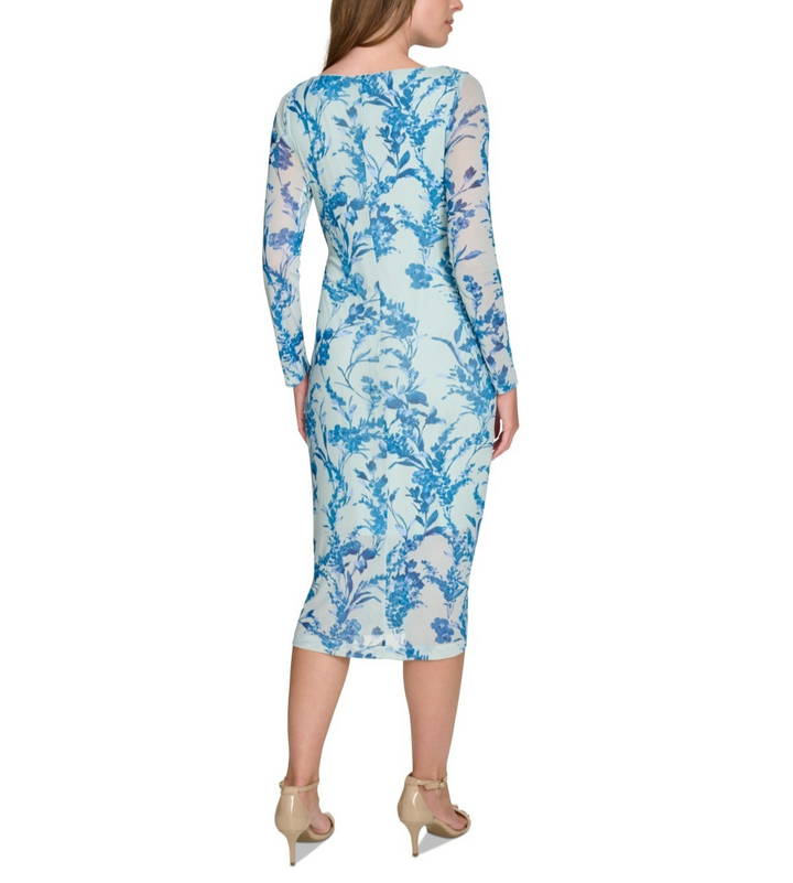 Tommy Hilfiger Women's Floral-Print Mesh Sheath Dress MSRP $119