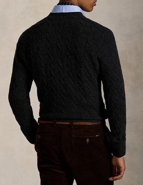 Polo Ralph Lauren Cashmere Cable Knit Crewneck Sweater MSRP $498