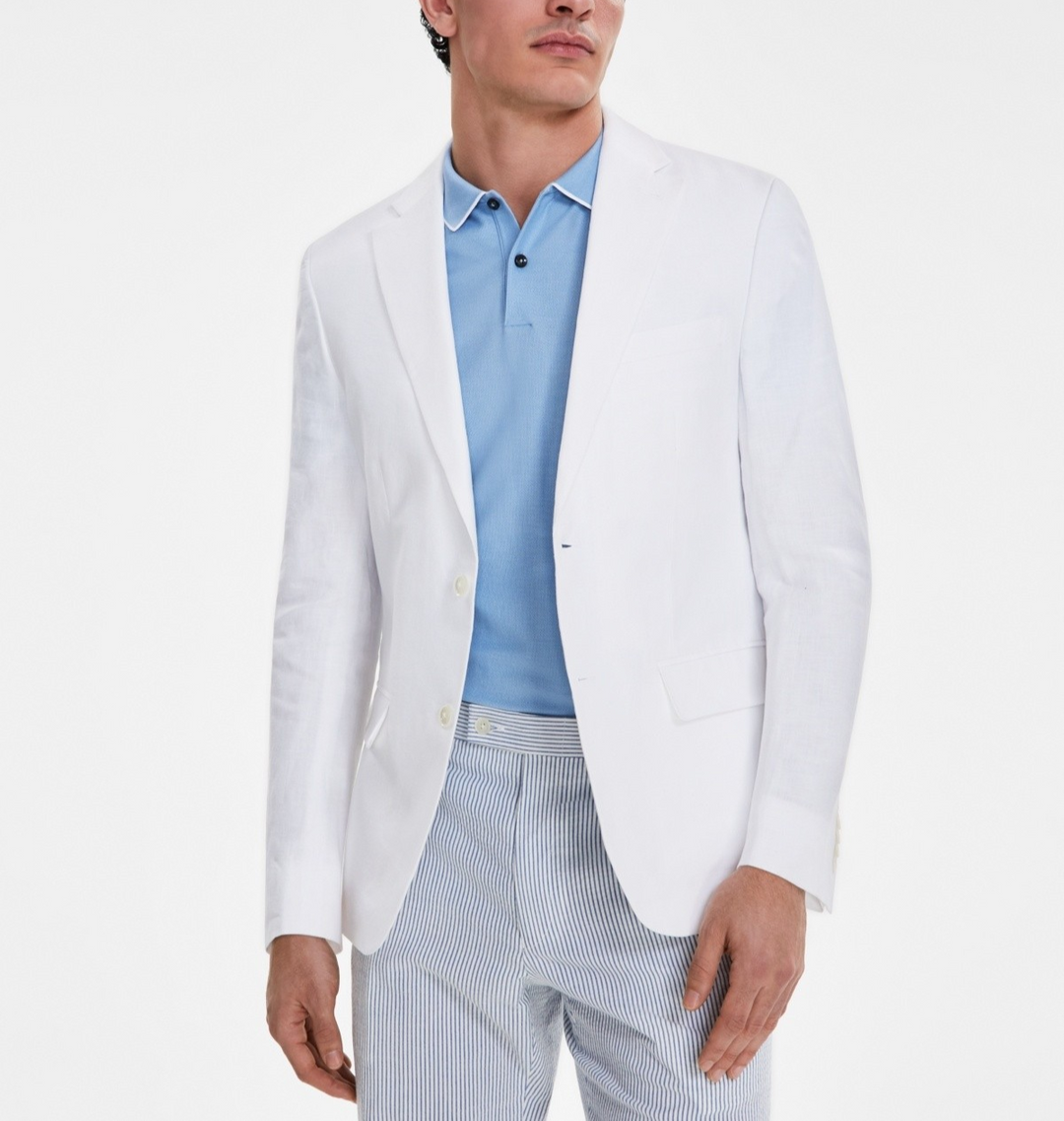 Tommy Hilfiger Modern-Fit Linen Sport Coat MSRP $295