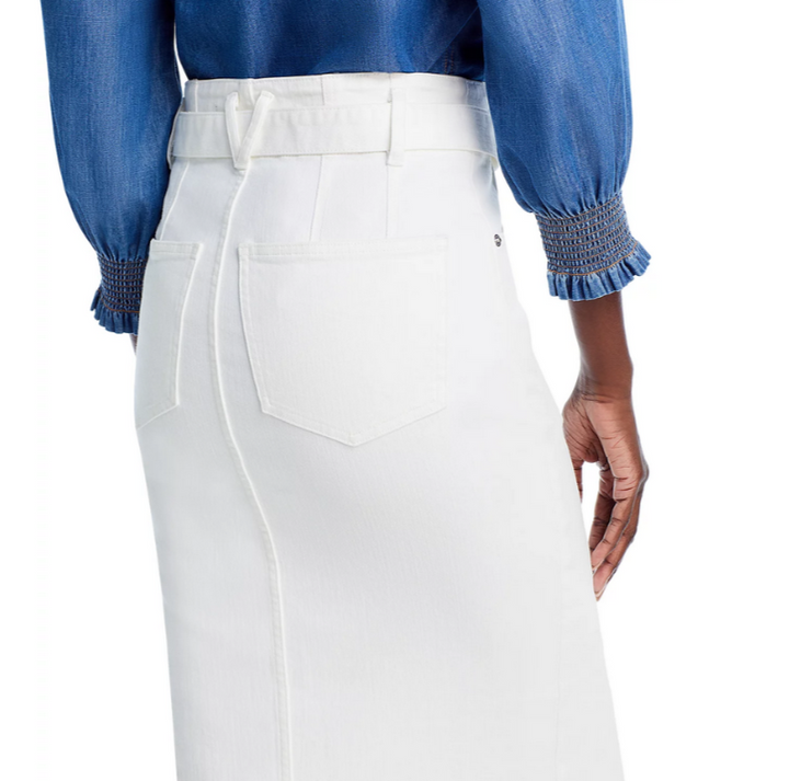 Veronica Beard Nazia Belted Denim Pencil Skirt MSRP $268