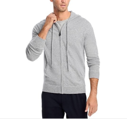 The Men's Store at Bloomingdale's Cashmere Zip Front Hoodie MSRP $248