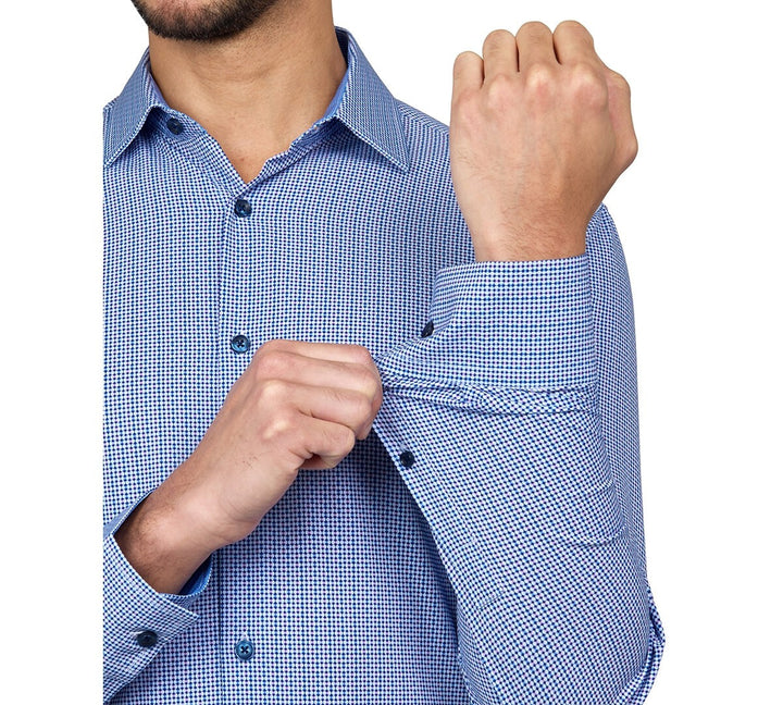 ConStruct Slim Fit Geo Performance Stretch Cooling Comfort Dress Shirt MSRP $69