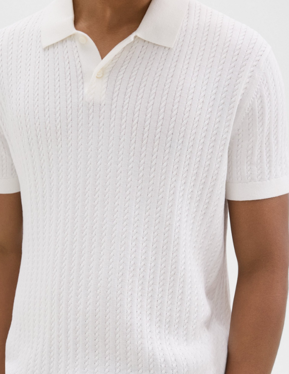 Theory Short Sleeve Cable Polo MSRP $185