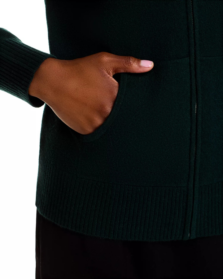 C by Bloomingdale's Cashmere Cashmere Zip Hoodie MSRP $198