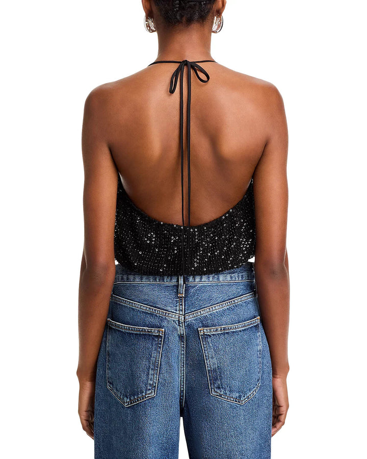 Ramy Brook Sullivan Embellished Halter Top MSRP $275