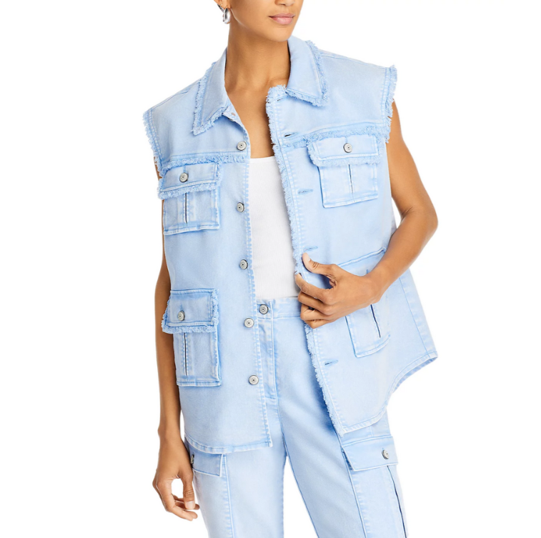 Cinq à Sept Vera Denim Vest MSRP $495