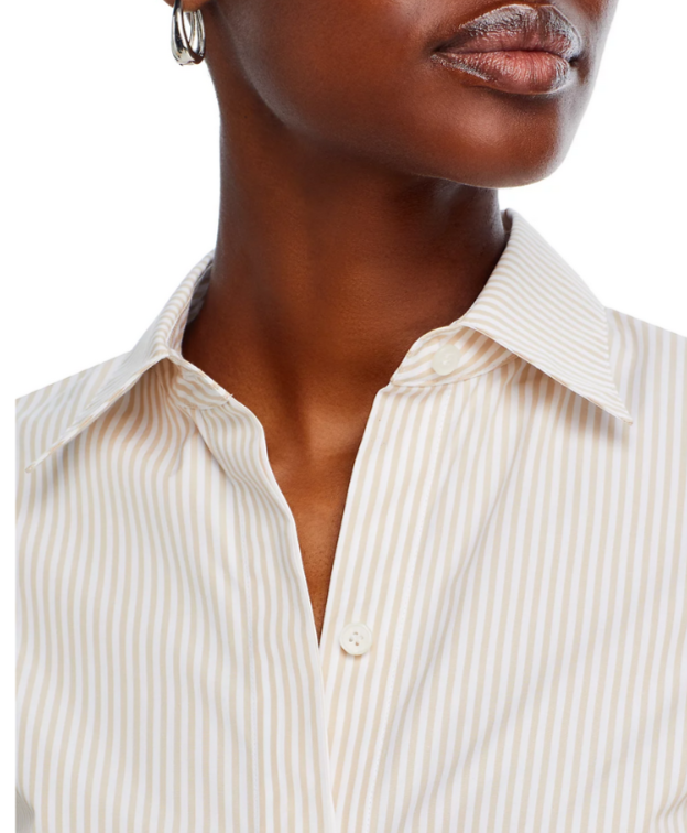 Lafayette 148 New York Balloon Sleeve Slim Blouse MSRP $598