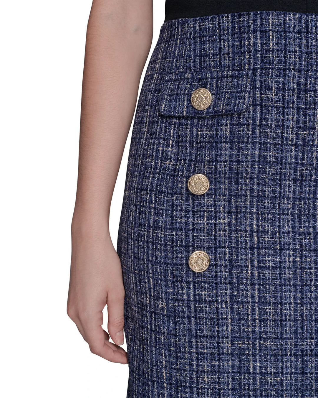 KARL LAGERFELD PARIS Mixed Media Dress MSRP $158