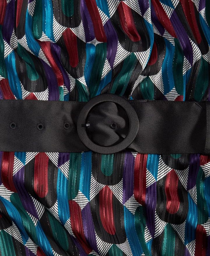 KARL LAGERFELD PARIS Women's Geo-Print A-Line Dress MSRP $148