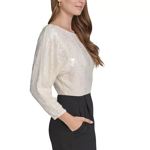 Halston Sequined Wide-Leg Jumpsuit MSRP $169