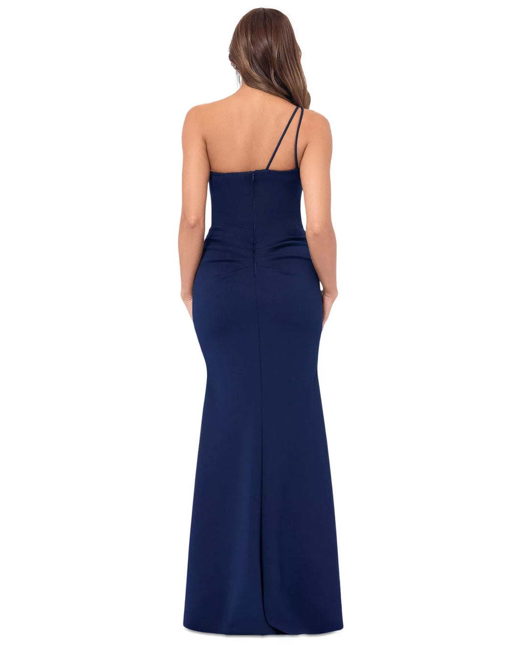 XSCAPE Women's One-Shoulder Scuba Sheath Gown MSRP $249