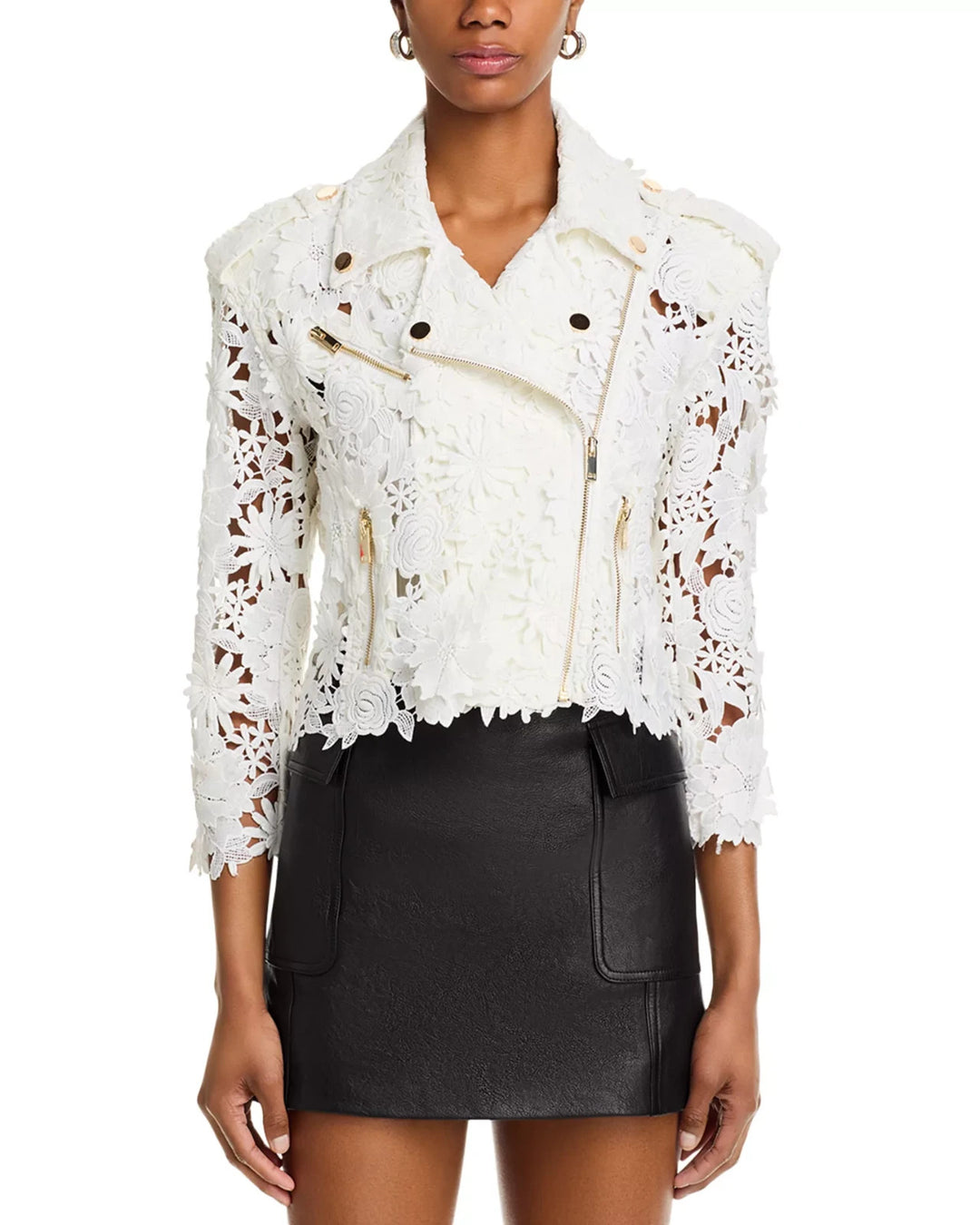 Generation Love Crawford 3D Lace Moto Jacket MSRP $435