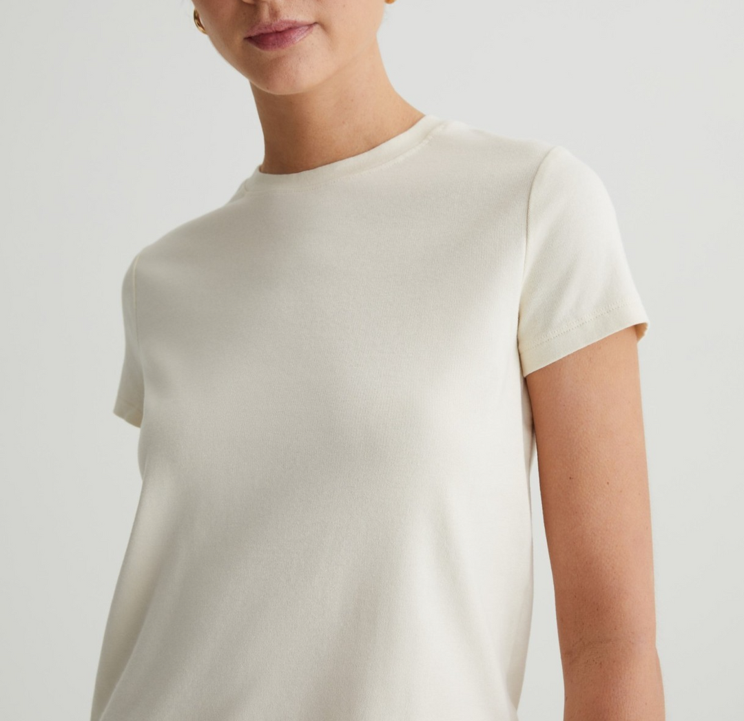 AG Sadie Crew Cropped Tee MSRP $68