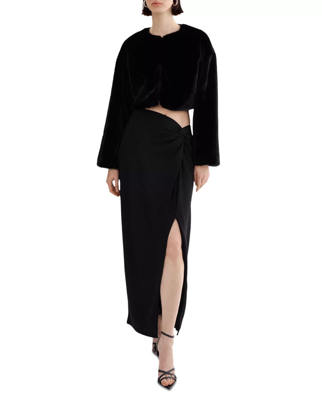 LAMARQUE Ainslee Twist Front Maxi Skirt MSRP $225