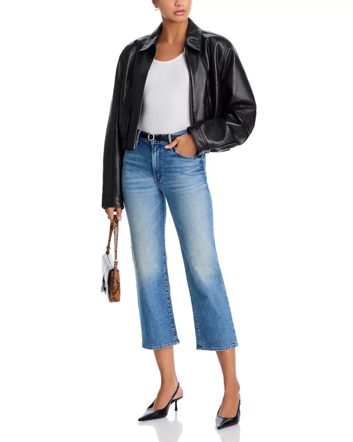 MOTHER Lil Kick It High Rise Cropped Flare Jeans MSRP $278