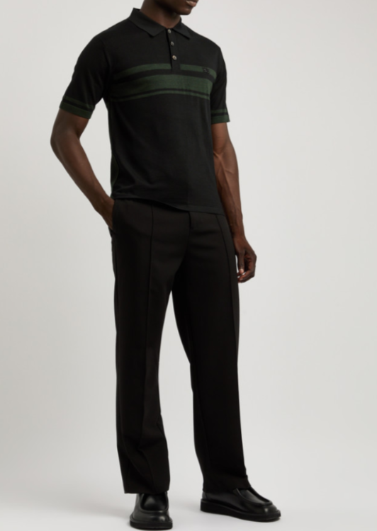 Wales Bonner Dawn Striped-intarsia Wool Polo Shirt