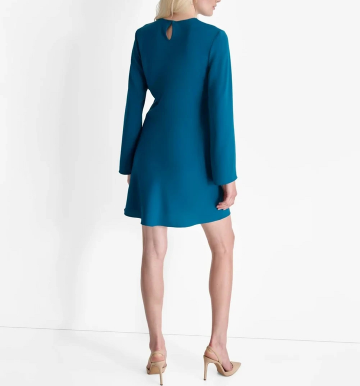 DKNY Women's Jewel-Neck Long-Sleeve Shift Dress MSRP $119