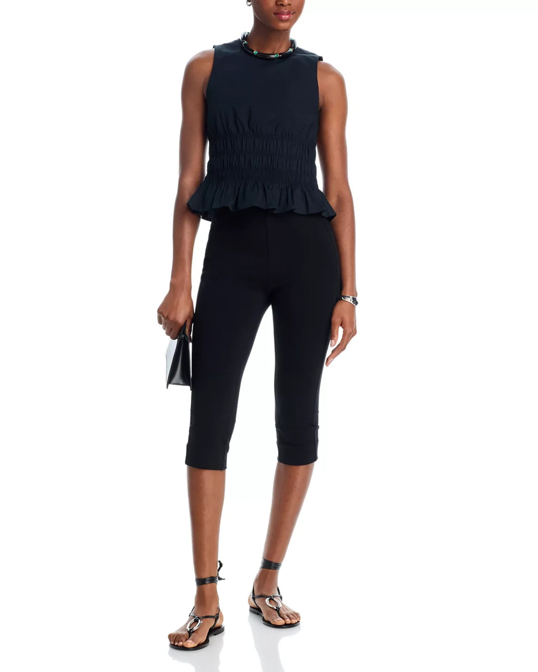 STAUD Culver Peplum Top MSRP $195