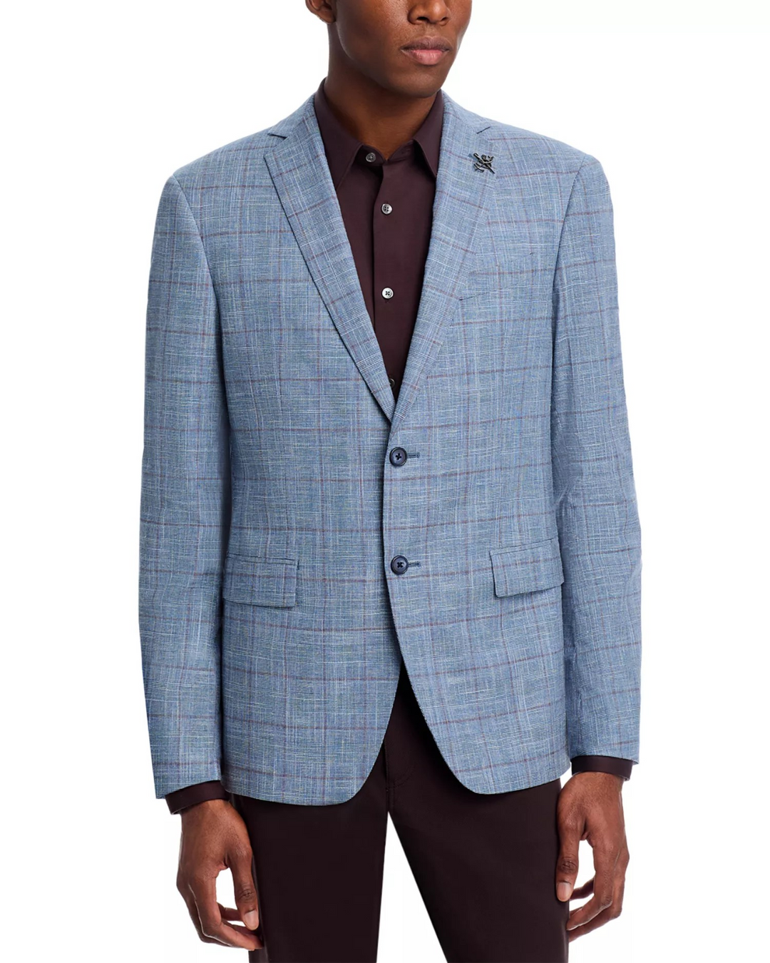 John Varvatos Star USA Plaid Slim Fit Sport Coat MSRP $498