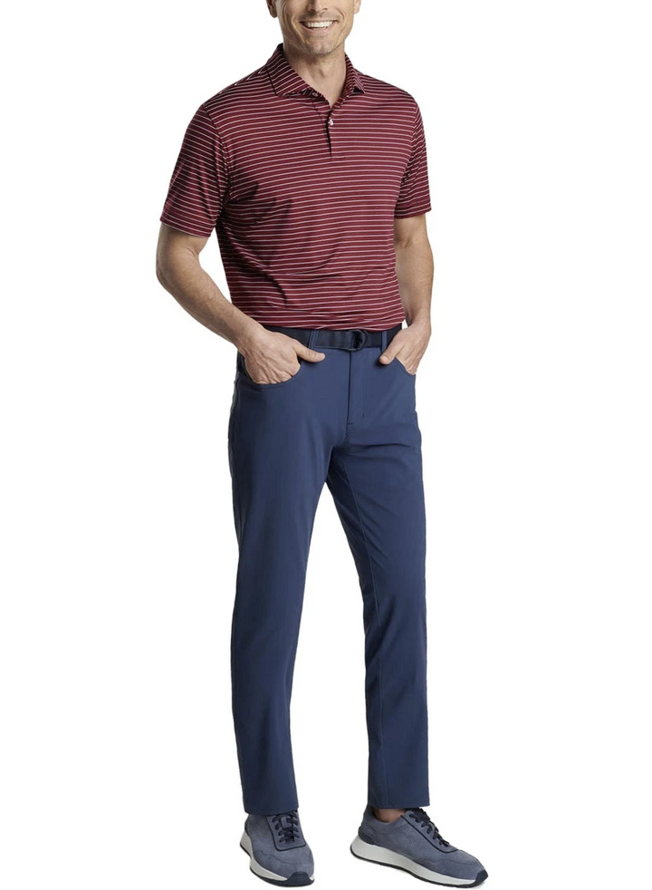 Peter Millar Duet Performance Jersey Stripe Polo Shirt MSRP $105