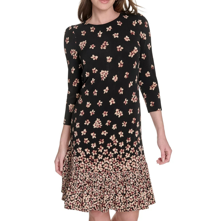 Tommy Hilfiger Petites Jersey Printed Shift Dress MSRP $99