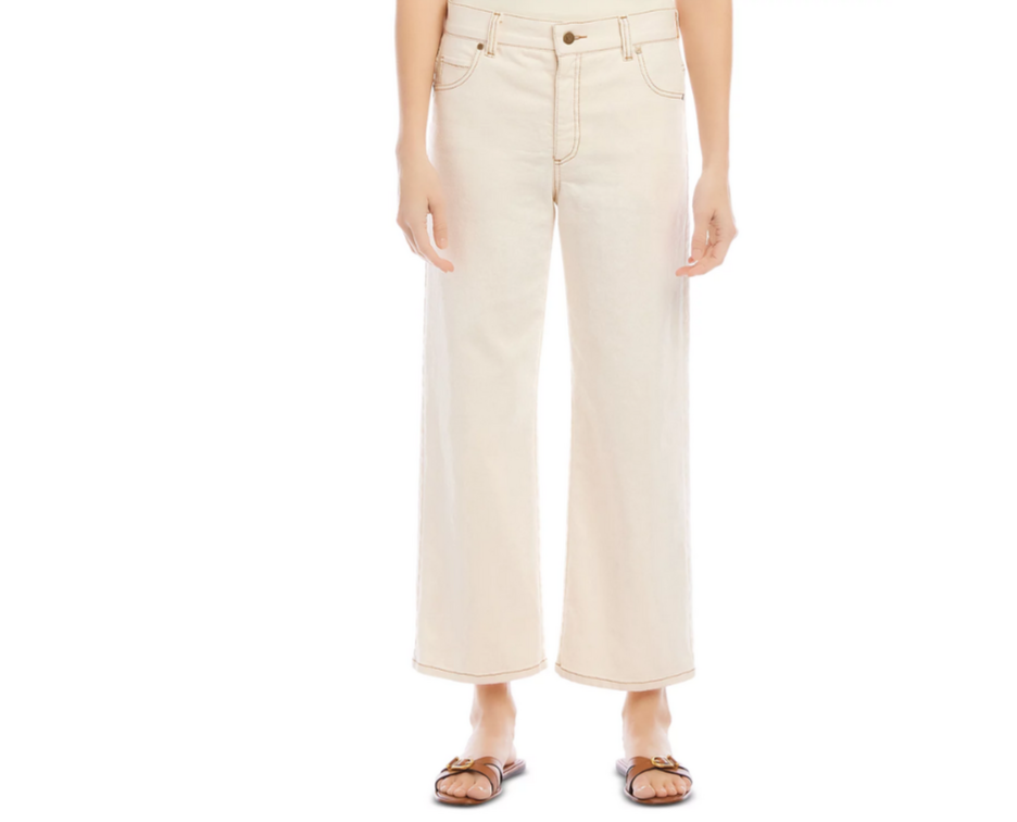 Karen Kane Cropped Wide Leg Jeans MSRP $138