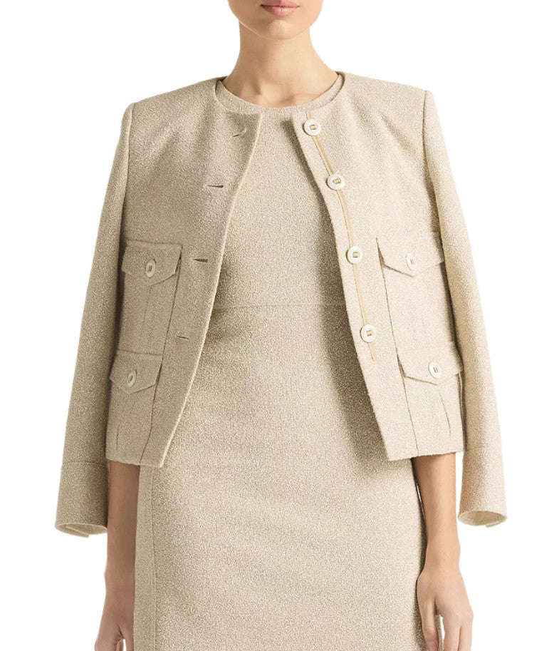St. John Structured Crewneck Blazer 6D 2030