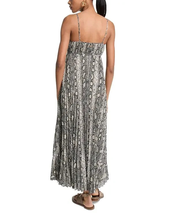 Michael Kors Maxi Pleat Slip Dress MSRP $228