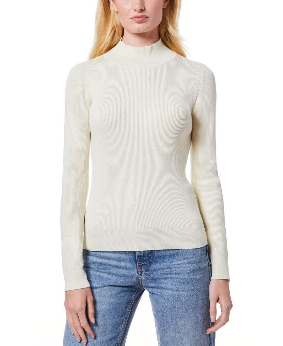Melissa Paige Ribbed Mock-Neck Sweater MSRP $46