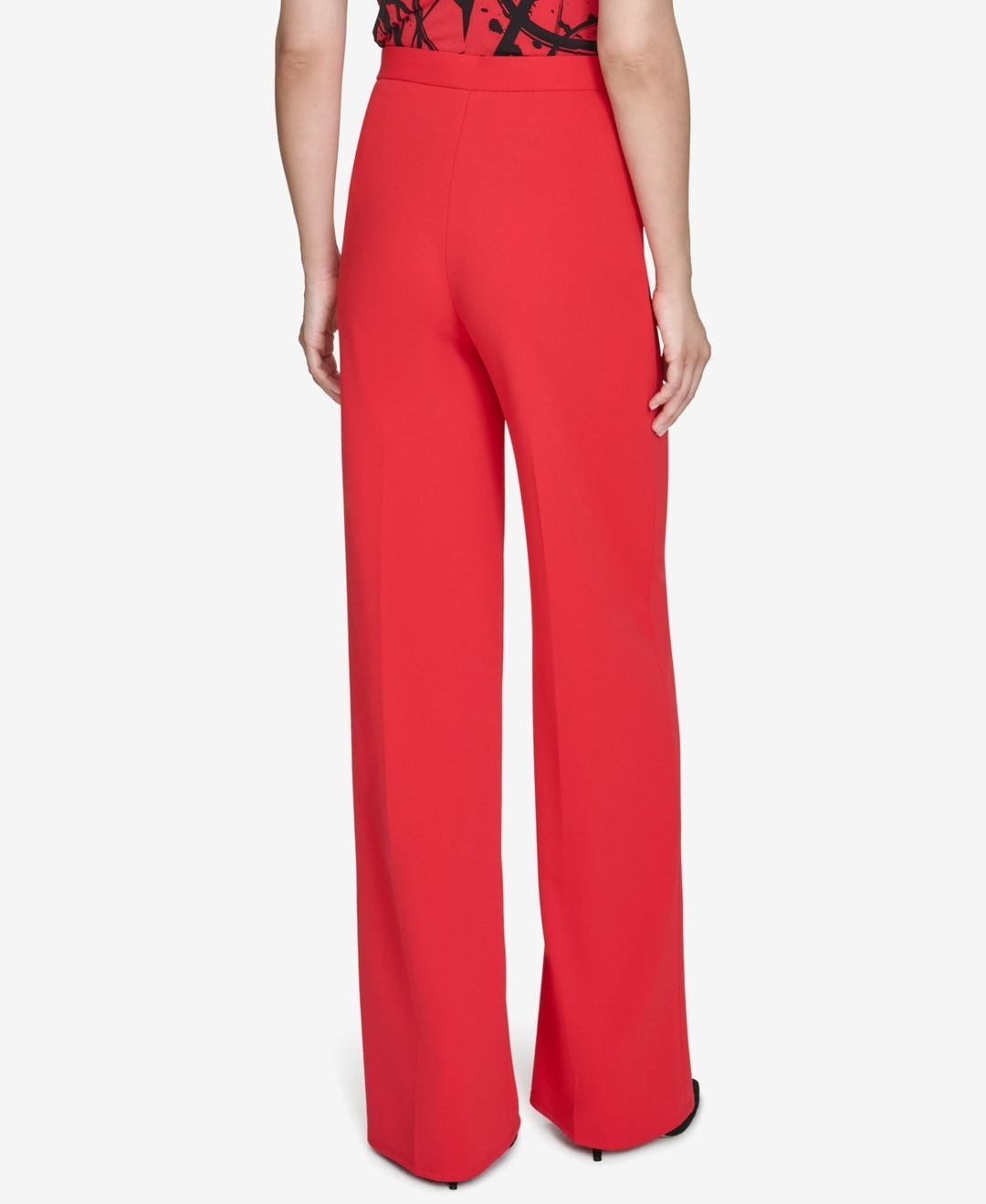 Halston Women's Easy Mid-Rise Pull-on Wide-Leg Pants MSRP $89
