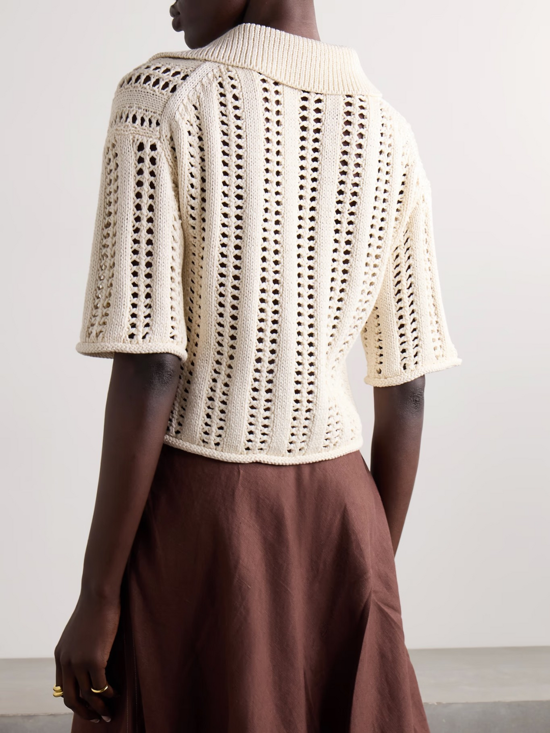 A.L.C. Emil Cotton Open Knit Top MSRP $395