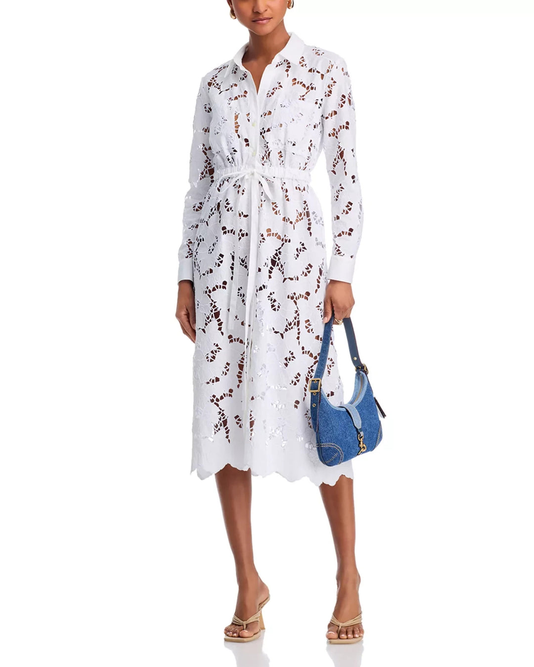 L'AGENCE Emilio Midi Shirt Dress MSRP $575