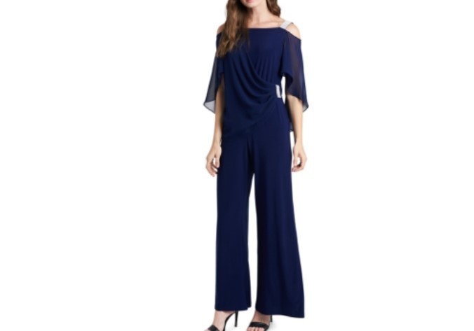 MSK Side-Draped Cold-Shoulder Jumpsuit MSRP $99