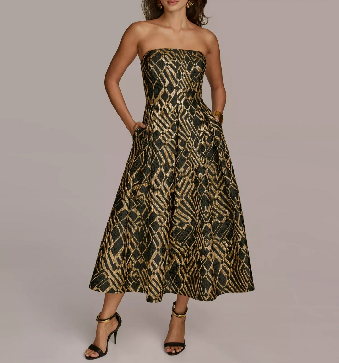 Donna Karan New York Strapless Straight-Neck Dress MSRP $299