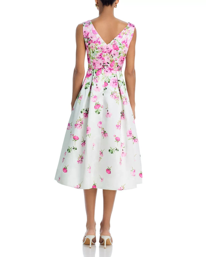 Eliza J Floral Print Mikado Cocktail Dress MSRP $188