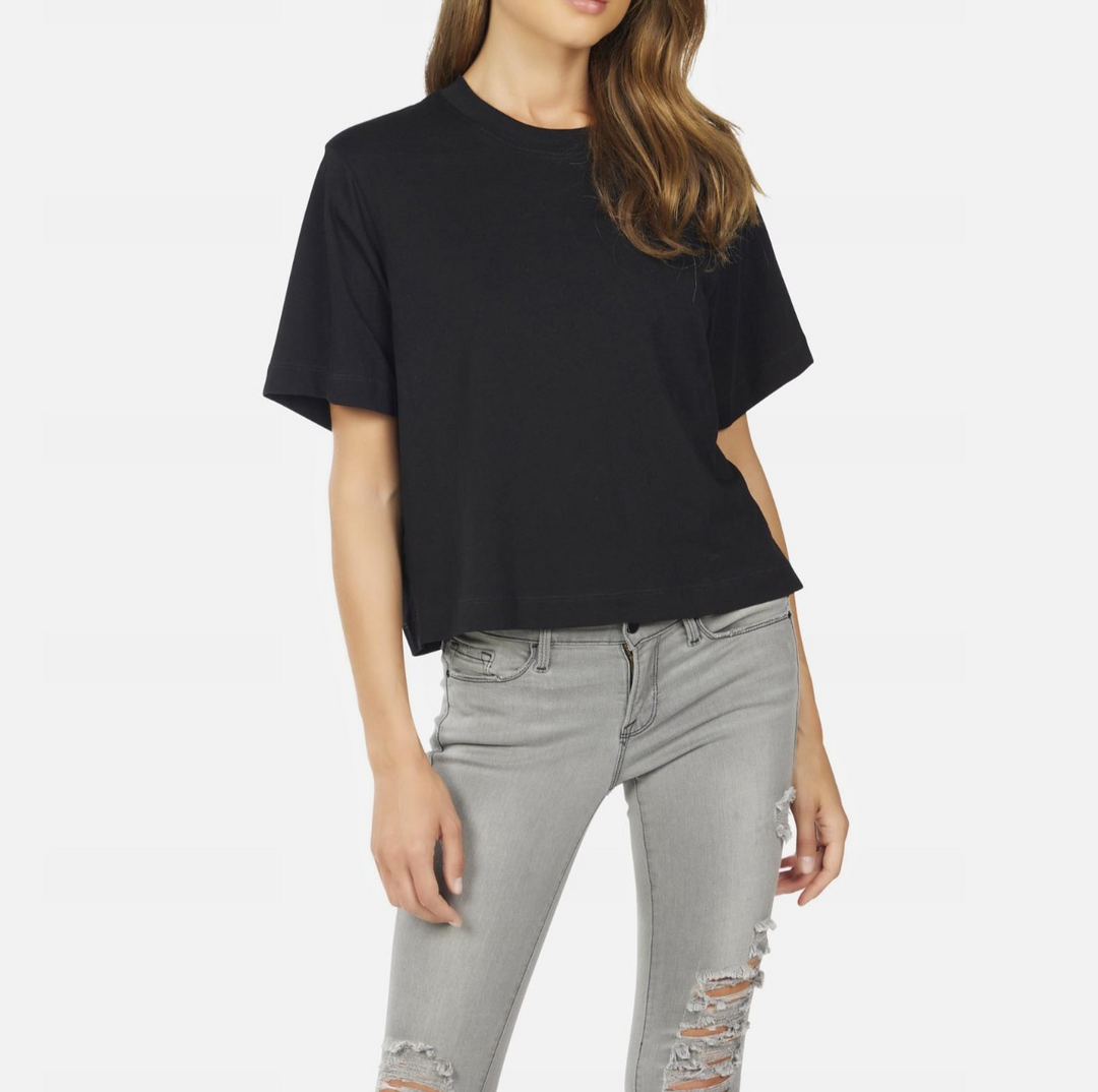 AQUA Athletic Hester Cropped Oversized Tee MSRP $48