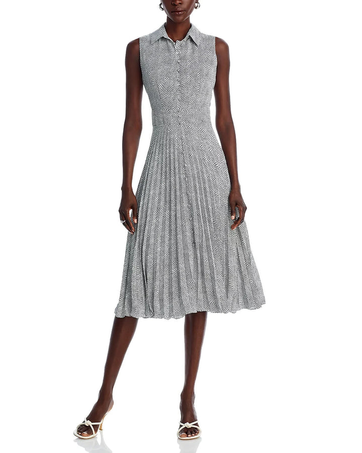 T Tahari Sleeveless Button Down Midi Dress MSRP $138