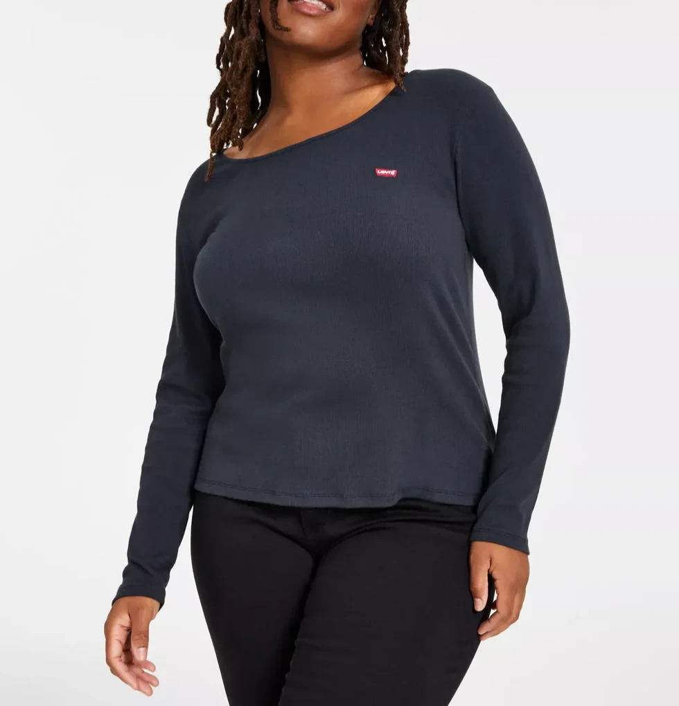 Levi's Plus Size Honey Long Sleeve T-Shirt MSRP $39.50